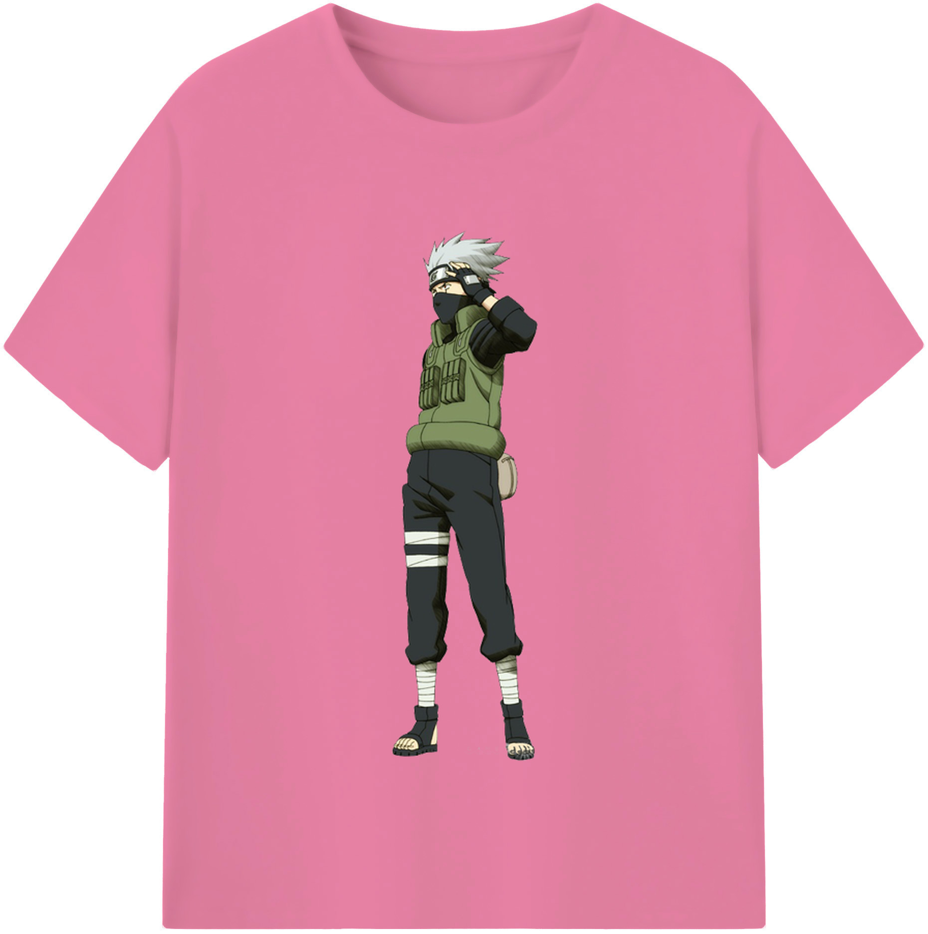 NARUTO -ナルト- はたけ カカシ Hatake Kakashi 綿100％半袖Tシャツ（フロントプリント）